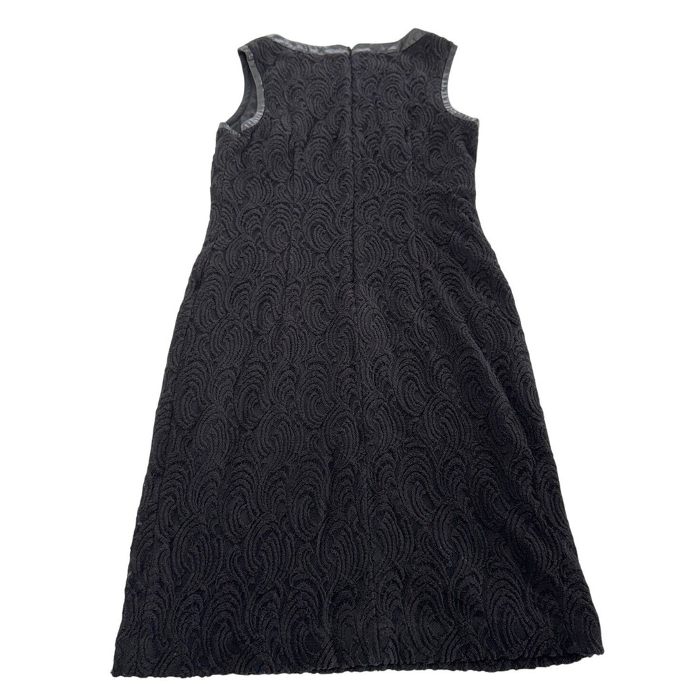 Adrianna Papell Dress Womens 10 Black Sheath Goth Glam Dark Academia - Picture 3 of 8